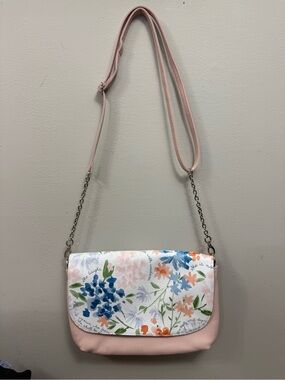 Thirty-one Floral Print Pink Crossbody - Lightweight Shoulder Purse